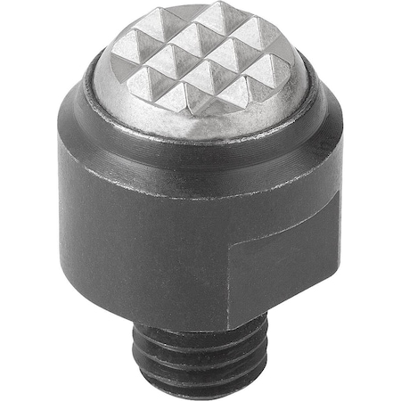 Kipp Self-Aligning Pads M08 D1=13, Form:M Carbon Steel, Comp:Carbon Steel K0282.908